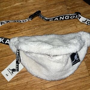 Kangol Fluffy White Belt Bag